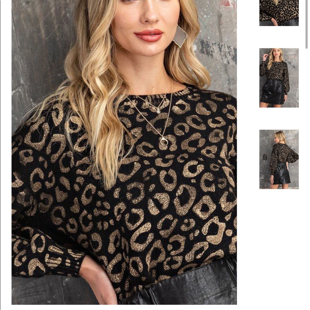 143 Story by Line up “Loving My Leopard” sweater